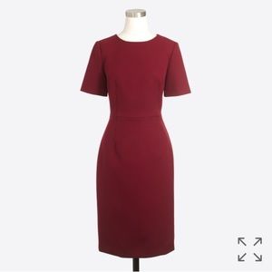 J Crew Maroon Short Sleeve Dress