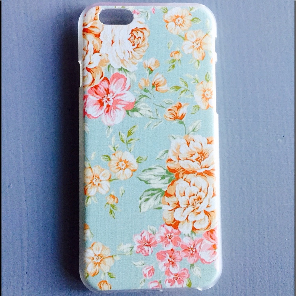 📱Mint Floral iPhone 6 Cover📱