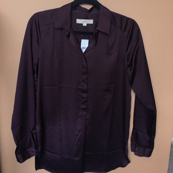 2️⃣ LOFT silk tunics XS - Picture 2 of 5