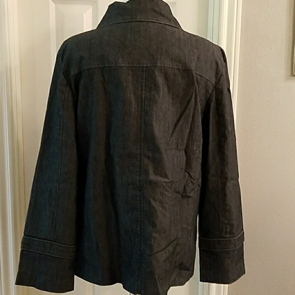 Stretchy Tailored Jean Peacoat Jacket - Picture 5 of 6