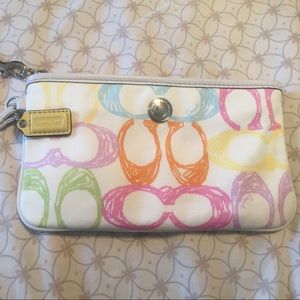 Coach mini wristlet