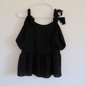 ASOS black chiffon top