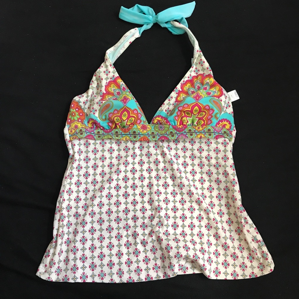 Patterned Swim Tankini Top