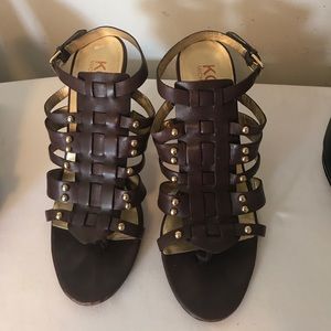 Michael kors brown heels size 9