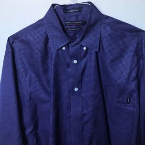 Men's blue button down.