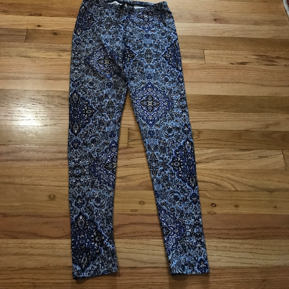 Blue Patterned Leggings