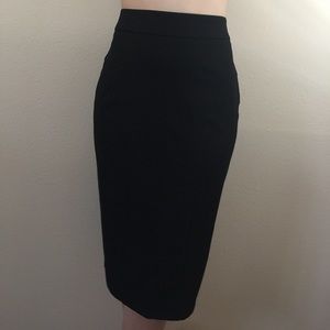Below-knee Pencil Skirt with Seaming Detail