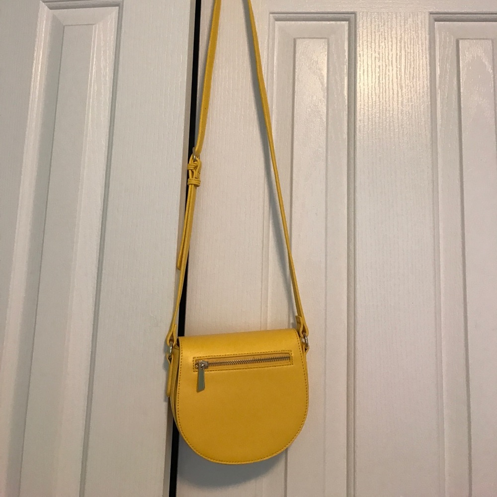 Yellow cross body bag