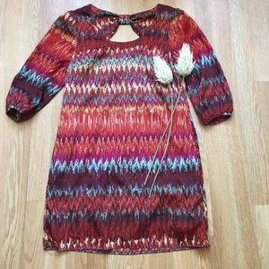 Colorful 3/4 Sleeve Dress