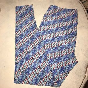 LulaRoe TC Leggings - 4th of July (Americana)