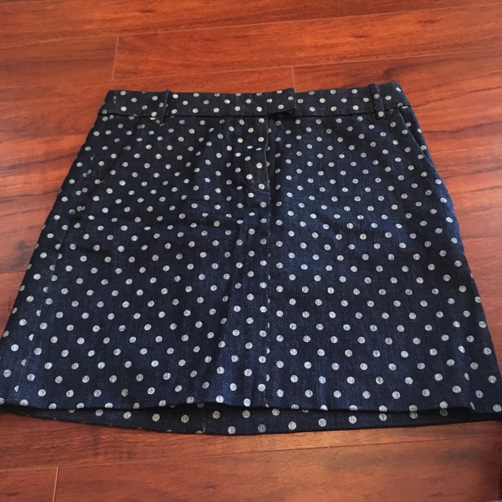 J Crew skirt in a dark almost denim blue