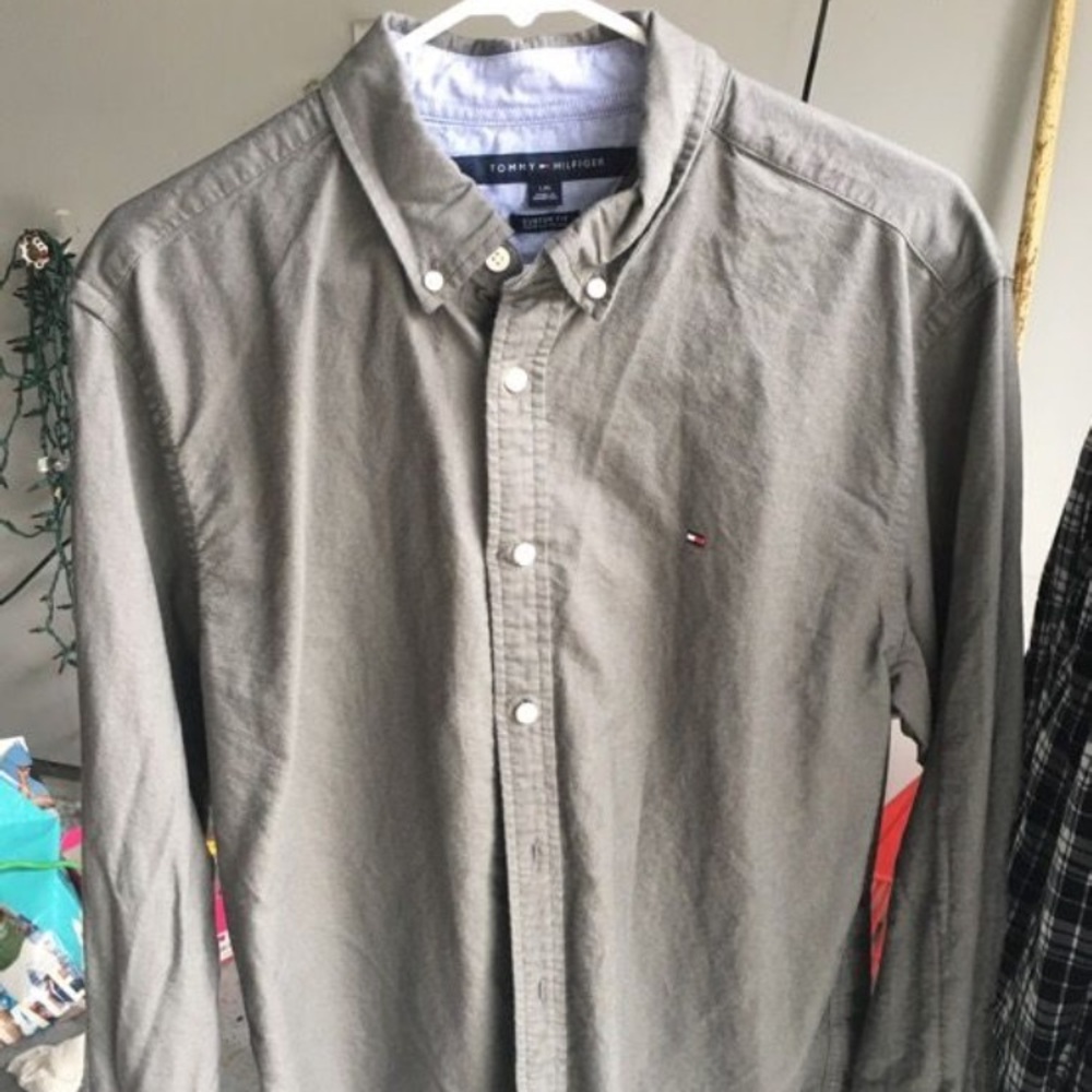 Authentic Tommy Hilfiger Grey Button Up