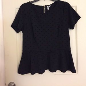 ELLE Black Peplum Top