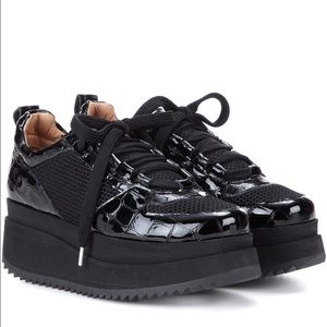 Naomi patent leather and mesh sneakers