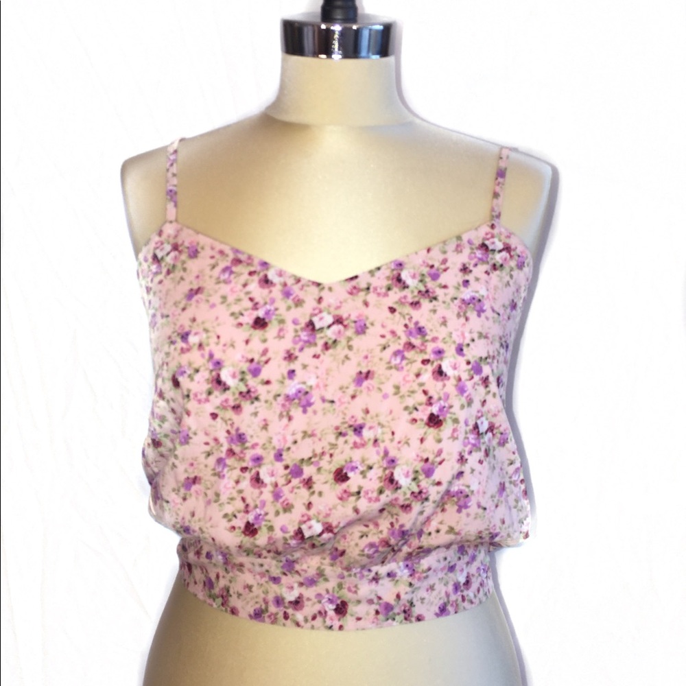Coachella Style Paisley Pink Floral Top,
