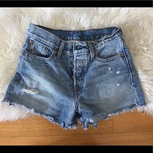 Levi's High Waisted Denim Shorts size 25