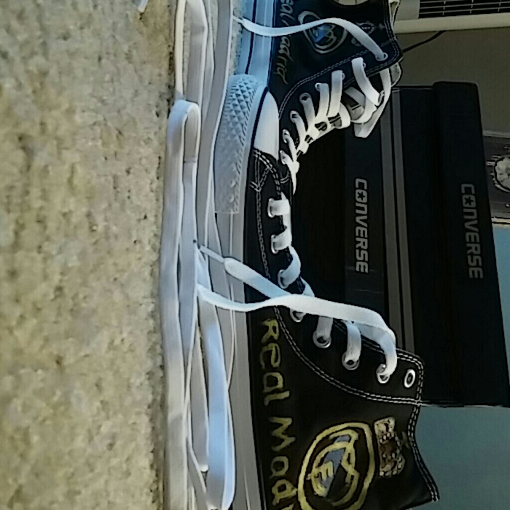 Real Madrid Hand Painted Converse Shoe