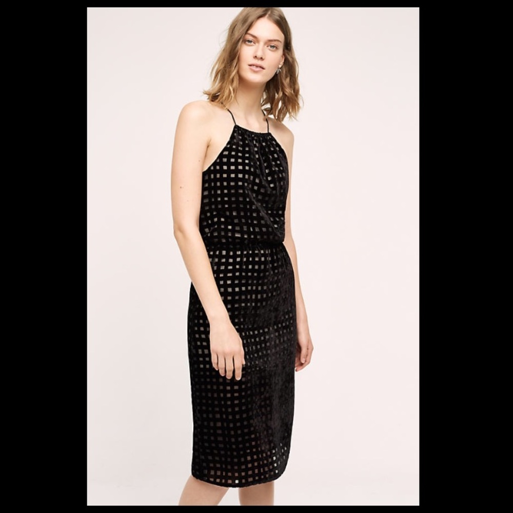 Charlotte Velvet Halter Dress NWT