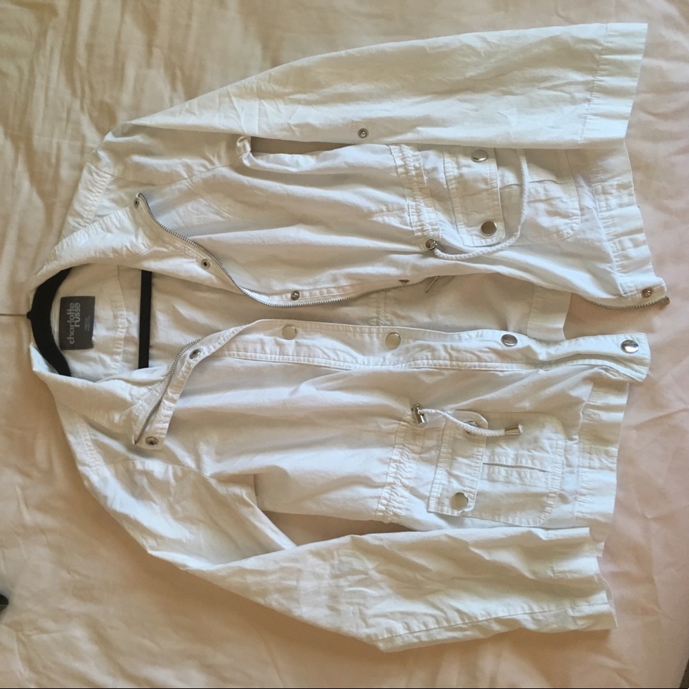 this is a white anorak jacket from Charlotte Russe