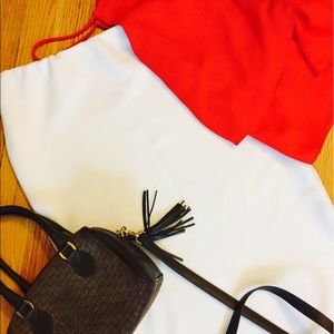 Missguided White Midi Bodycon Ribbed Skirt