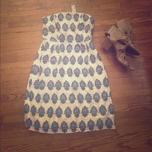 NWT J. Crew Size 0 Blue & White Paisley Dress