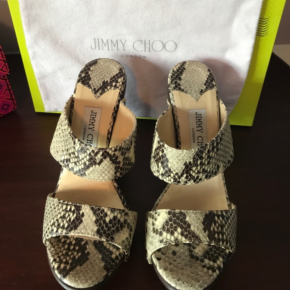 EUC JIMMY CHOO STUDDED HEEL SANDAL