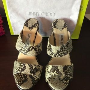 EUC JIMMY CHOO STUDDED HEEL SANDAL