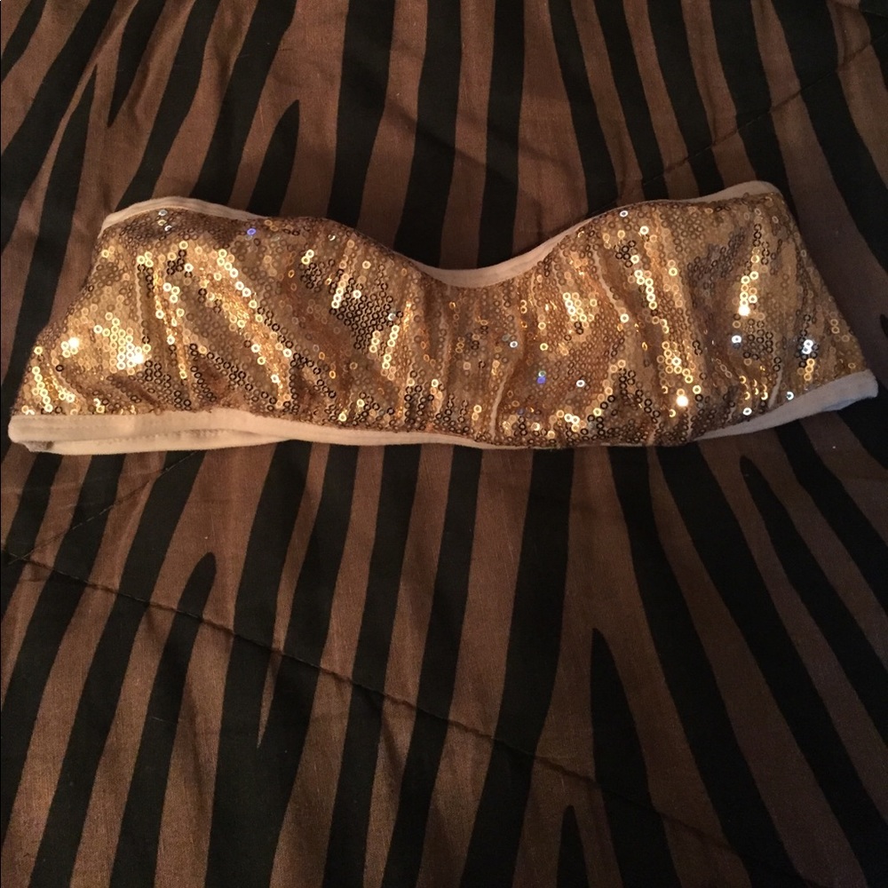 Gold Sequined Bandeau.