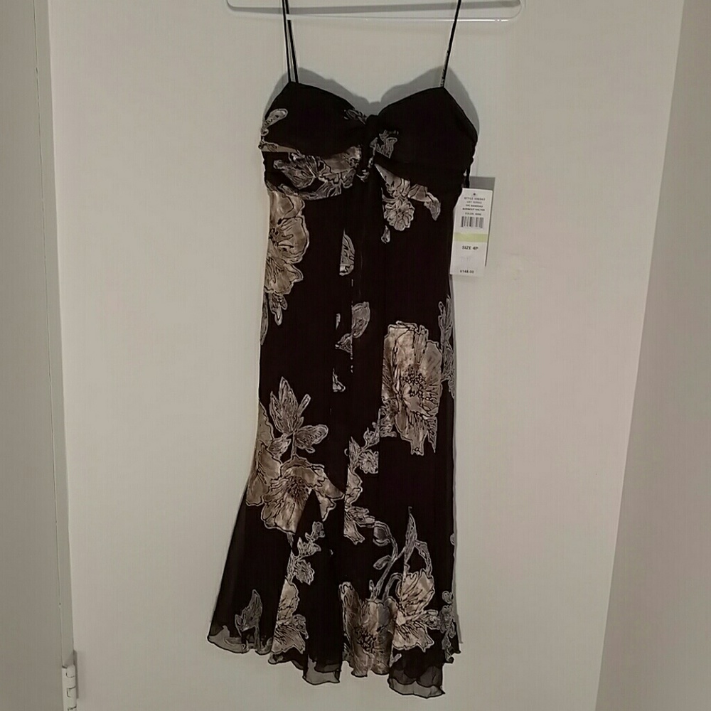 Bandeau top spaghetti strap dress