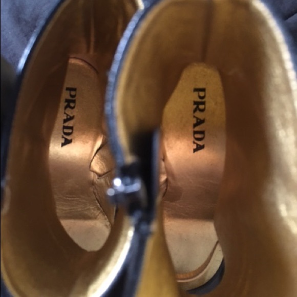 PRADA black & gold heels - size 36.5 - Picture 4 of 6