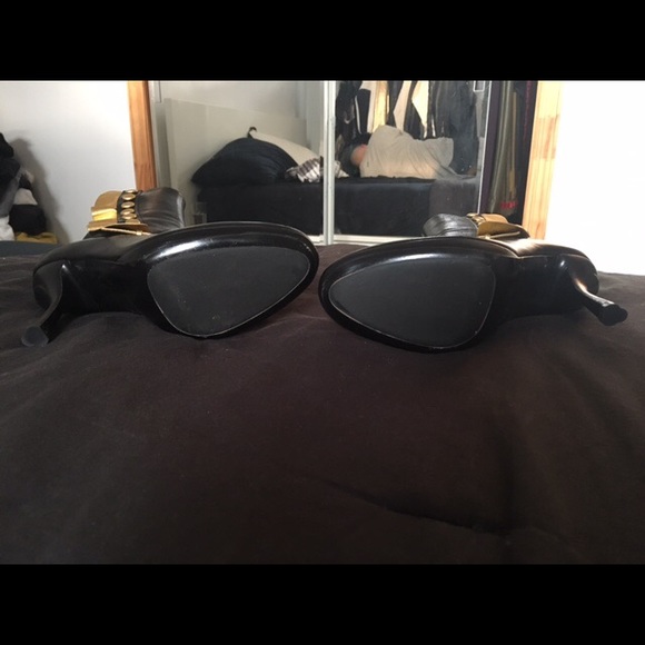 PRADA black & gold heels - size 36.5 - Picture 5 of 6