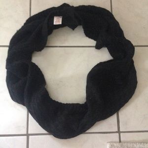 Warm Thick Black Infinty Scarf