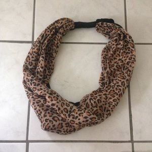 Charming Charlie Leopard Circle Scarf