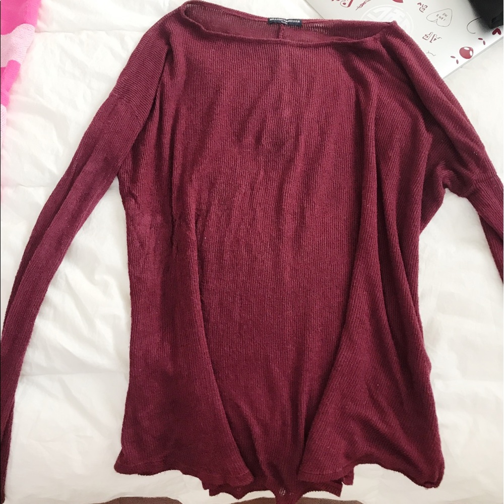 Brandy Melville long sleeve maroon sweater dress