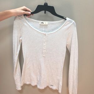 Long sleeve top with lace trim