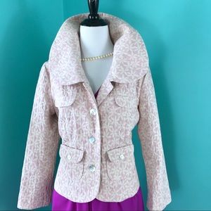 Elevenses Anthropologie Soft Pink Blazer Size 12