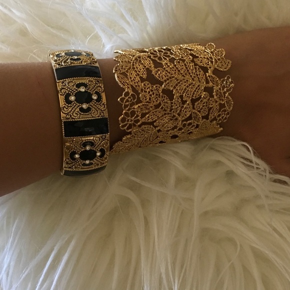 Bracelet black and gold - Picture 1 of 4