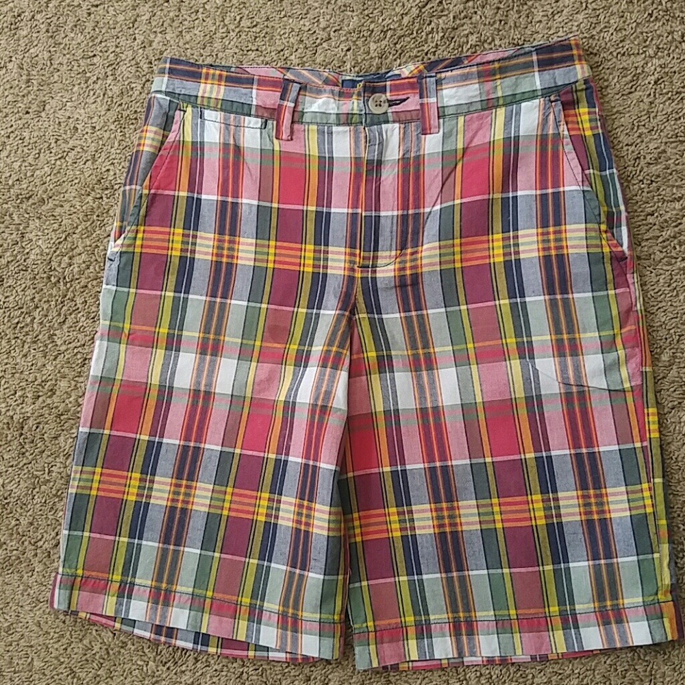 Plaid polo boys shorts