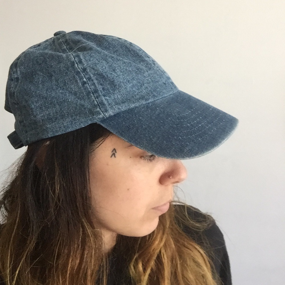 Denim baseball hat