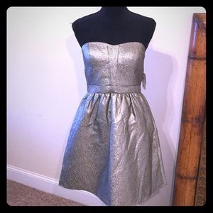 Aidan metallic gold dress