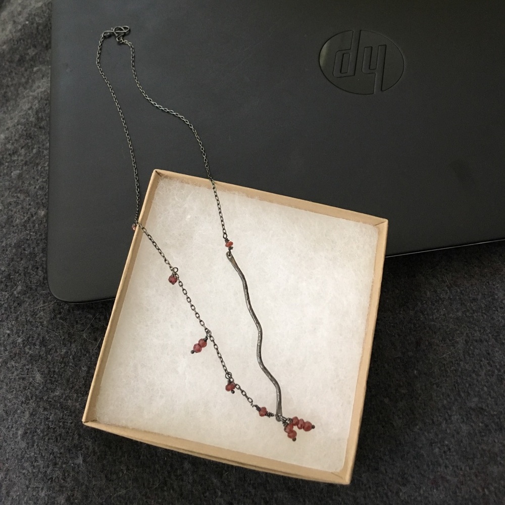 Britta Lynn Design Sterling and Garnet Necklace