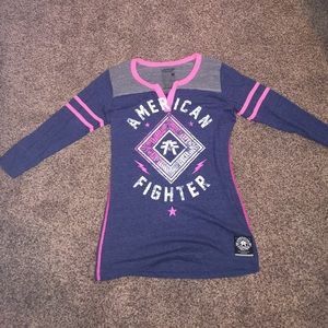 American fighter 3/4 length sleeves T-Shirt