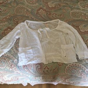 White size 6 Free People Blouse