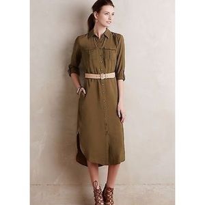 Midi Drawstring Shirtdress by Mauve