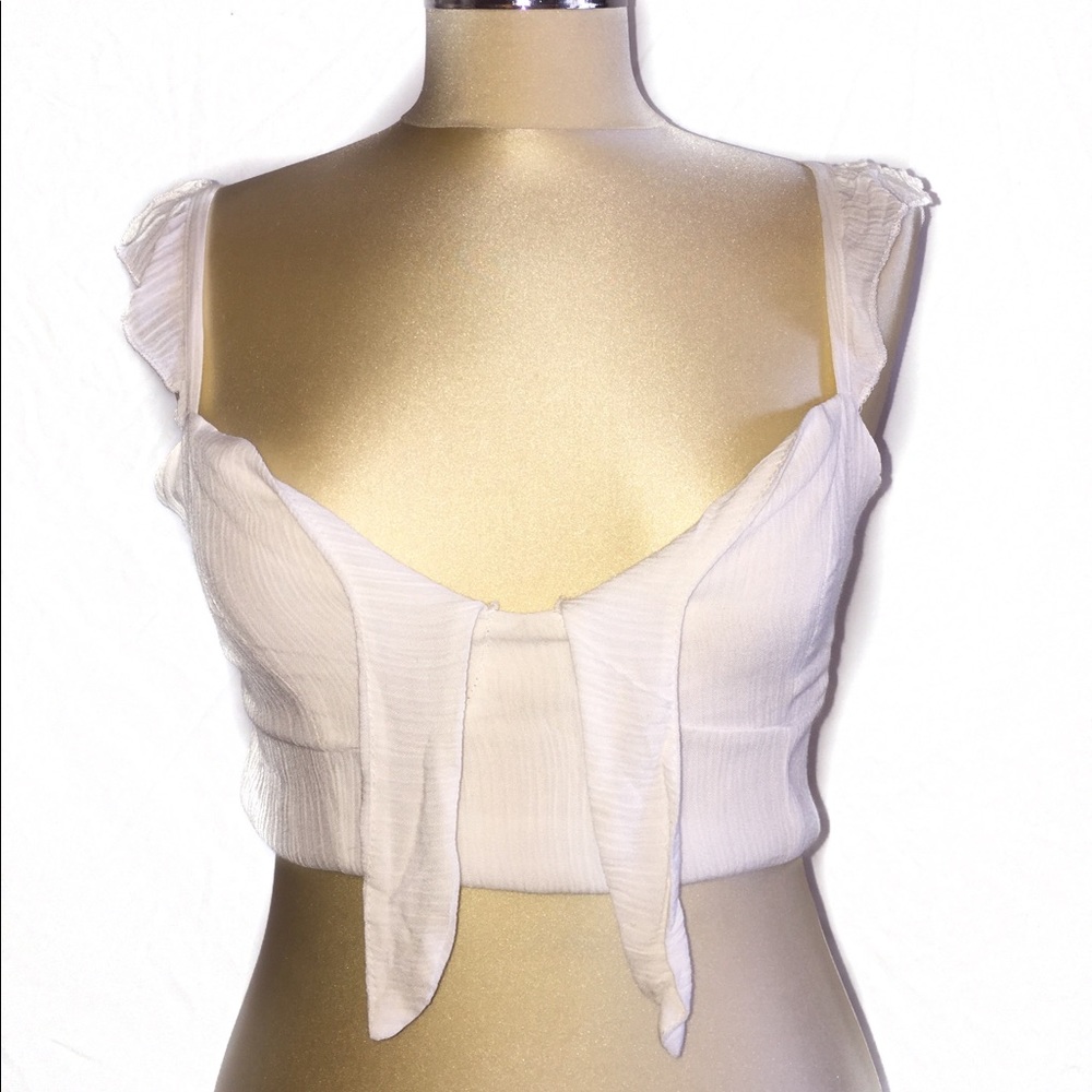 Coachella Style White Crop Top