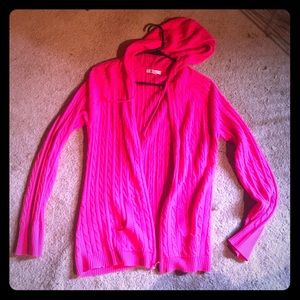 Hot pink NY&Co. zip sweater