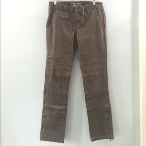 Brown cargo pants from Anthropologie