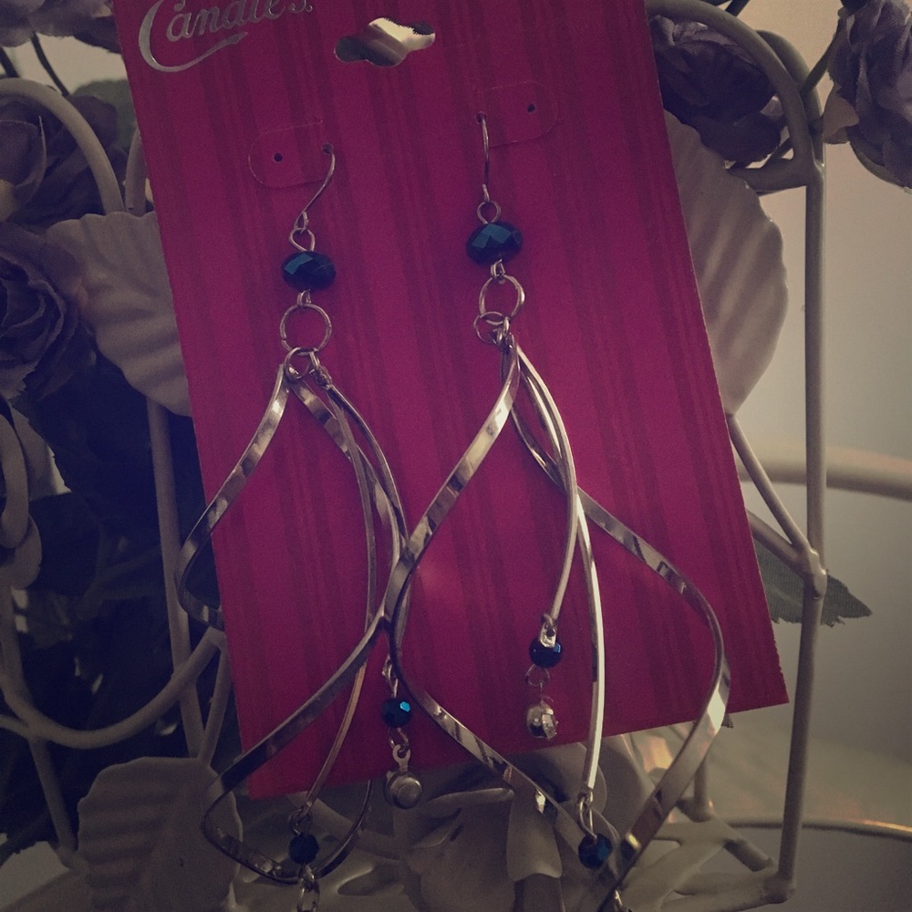 Candies Silver Dangle Earrings