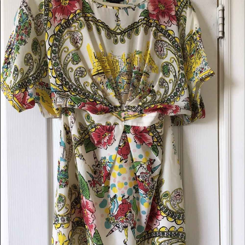 Anthropologie Collette Dinnigan Scenic Silk Dress