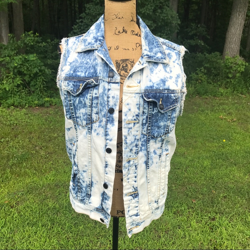 Urban Outfitters Acid Was Denim Vest